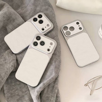 Coque de téléphone souple mate avec grande fenêtre de visualisation, protection antichoc pour iPhone 14 Pro Max, 15 Pro Max, 16 Pro Max, 17