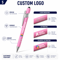 Stylos à bille métalliques durables de luxe avec logo personnalisé UMI, 2 en 1, bille à pointe souple, impression UV, stylos pour événements de course et de marche
