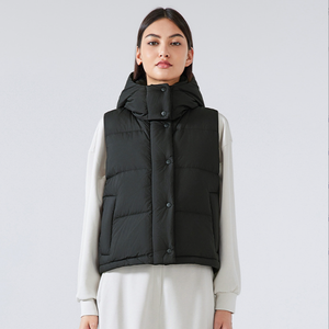 Veste sans manches en duvet d'<span class=keywords><strong>eider</strong></span> pour femme, hiver 2024, col montant, plumes de canard, légère et respirante, chaude, vêtements de maintien au chaud - Product Image 4