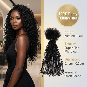 <span class=keywords><strong>Extensiones</strong></span> <span class=keywords><strong>de</strong></span> <span class=keywords><strong>Cabello</strong></span> Remy <span class=keywords><strong>Natural</strong></span> Orient, Ondulado Afro Indio, 0.1-0.2cm, 4 Pulgadas <span class=keywords><strong>de</strong></span> Longitud Estirada, para Tejido <span class=keywords><strong>de</strong></span> Crochet, Sister Locks para EE. UU. - Product Image 2