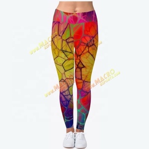 Vente en gros de leggings taille haute sexy avec scrunch, pantalon de sport, course, yoga, grande taille, motif écossais, 100% polyester - Product Image 5
