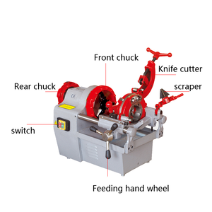 Machine à fileter les tuyaux industrielle R4 750W à haute efficacité, pour filetage de 1/2 à 4 pouces, puissante pour le traitement des tuyaux - Product Image 3