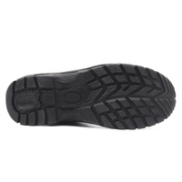 Bottes de Sécurité Industrielles Homme Économiques, en Cuir Artificiel PU Noir Anti-dérapant, Résistantes à l'Huile, Anti-Perforation, avec Embout en Acier