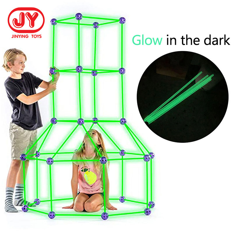 88 шт. дети строительство форт здание замки тоннелей палатки/Набор "сделай сам" 3D игровой домик здания форт комплект для мальчиков и девочек в подарок