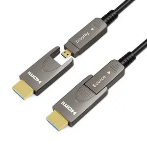 Supplier fiber optic hdmi cable 2.0 tv aoc display port to hdmi cable 3M 5M 15M 50M 100Meters high speed kable for PC PS camera