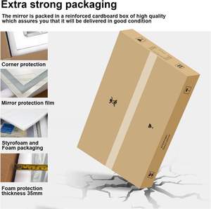 Venta al por mayor inteligente comercial baño ESPEJOS LED montado en la pared personalizado moderno espejo cuadrado - Product Image 3