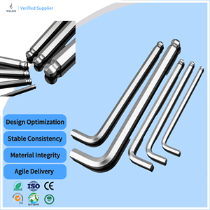 Jeu de clés Allen en L de qualité industrielle, à embout sphérique, métriques et impériales, à bras long, en acier Cr-V, à couple élevé, pour usage manuel - Product Image 1