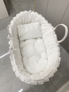 Nuovo Cesto <span class=keywords><strong>per</strong></span> Neonati in Vimini Naturale Fatto a Mano Personalizzato 2026, Arredamento <span class=keywords><strong>per</strong></span> Camera da Letto dei Bambini 0-6 Mesi - Product Image 4