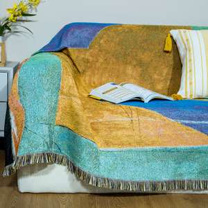 Customize Color Woven Style Sofa <strong>Furniture</strong> Cover Throw Jacquard Blanket Camping Blanket - Product Image 3