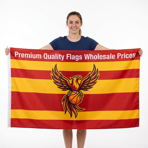 Knitted Polyester Custom Anniversary Banners HD Sublimation Print for Birthday Party Any Logo Design Weatherproof Y
