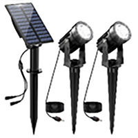 Projecteur solaire de jardin RGB IP65 personnalisable avec logo et emballage, résistant à l'eau et doté d'un capteur de lumière