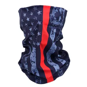 Logo Printed Tube Bandanna Scarf Outdoor Sport Fishing Running Seamless Neck Mouth Protective Bandana Buffs