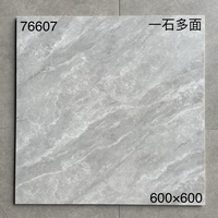 Carreaux de sol et de mur en céramique modernes 600x600mm, épaisseur 9mm, finition mate, antidérapants, résistants à l'usure, imitation pierre, pour usage hôtelier, garantie 3 ans
