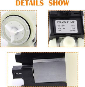 Motor de Bomba de Desagüe de Alta Calidad 280187 8181684 Compatible con Lavadoras <span class=keywords><strong>Whirlpool</strong></span> <span class=keywords><strong>Duet</strong></span> May Tag Epic Ken More - Product Image 3