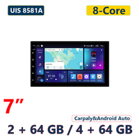 Radio Multimedia Universal para Auto N3E de 7 Pulgadas y 64 GB, Reproductor Estéreo para Auto con Android Auto, Carplay, GPS, Pantalla Táctil IPS, BT, Mirror Link