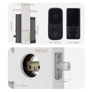 スマートロックとカメラのドアベル3-in-1リアルタイムモニタリング屋外指紋デジタルロックDeadbolt Cerradura Inteligente - Product Image 4