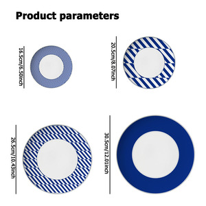 Juego de Vajilla de Cerámica de Porcelana China Azul y Blanca de Diseño Japonés, Ecológico, Venta al por Mayor de Fábrica, Platos de Presentación - Product Image 6
