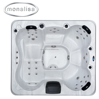 Promotion : Spa de plein air Monalisa pour cinq personnes avec hydromassage et sauna extérieur