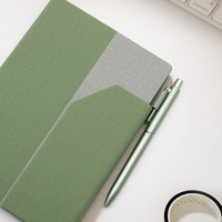 Carnet de notes professionnel en PU bicolore, carnet de bureau avec fermeture magnétique, carnet de réunion, logo imprimé en gros