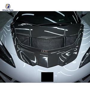 Carbone sec pour <span class=keywords><strong>Corvette</strong></span> C8 <span class=keywords><strong>Z1</strong></span> Pare-chocs avant Lèvres Splitter Jupes Spoiler Diffuseur Capot Capot à visser Montage universel - Product Image 5