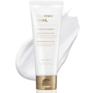 Missha Cell Renew Snail Foaming Cleanser 100 ml Nettoyant moussant pour le visage à base d'extrait d'escargot Nettoyage en profondeur pour tous types de peaux - Product Image 1