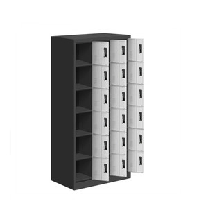 Casier de rangement privé en acier à 18 compartiments avec serrure pour travailleurs et employés - Product Image 3