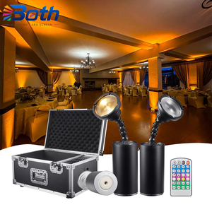 ไฟพินสปอตขนาดเล็ก 10W ใช้แบตเตอรี่ ควบคุมแบบไร้สาย DMX512 พร้อมรีโมท IR สำหรับงานแต่งงาน ดีเจ - Product Image 1
