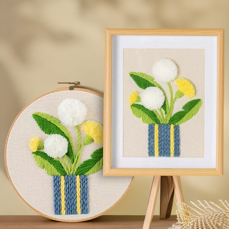 DIY Cross Stitch Crafts Embroidery Kit with Patterns Needlepoint Sewing ...