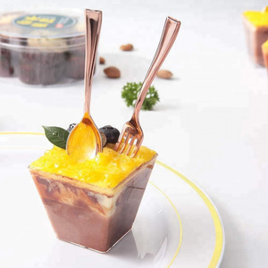 Vàng nhựa mini món tráng miệng thìa, dùng một lần Tiny Vàng thìa, Mini thìa cho món khai vị, thìa nếm, kem thìa - Product Image 5