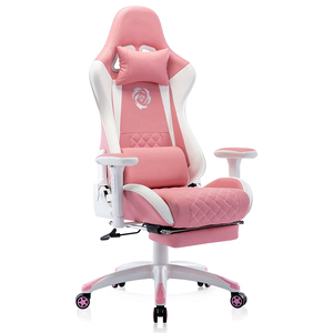 <span class=keywords><strong>Silla</strong></span> de oficina bonita <span class=keywords><strong>blanca</strong></span> <span class=keywords><strong>y</strong></span> <span class=keywords><strong>rosa</strong></span> para mujer, <span class=keywords><strong>silla</strong></span> mecedora ajustable de cuero Pu de gama alta, <span class=keywords><strong>silla</strong></span> de juegos <span class=keywords><strong>Gamer</strong></span> Pro <span class=keywords><strong>Rosa</strong></span> con reposapiés - Product Image 1