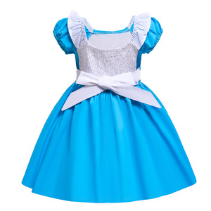 Filles <span class=keywords><strong>Alice</strong></span> Costume pays des merveilles film enfants carnaval princesse Cosplay Tutu robe enfants Halloween fête d'anniversaire Lolita vêtements - Product Image 2