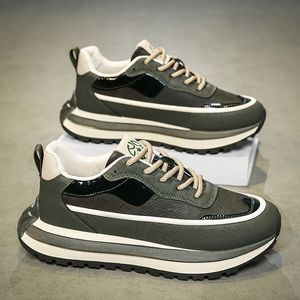 Men's New Breathable Mesh Upper Low-top Dad <b>Running</b> Shoes Versatile Trendy Thick-soled TPR Midsole Soft Height-increasing - Product Image 2