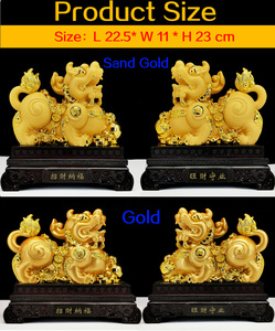 2023定制树脂工艺批发工厂中国神话兽皮秀装饰皮苏摆件幸运动物桌面装饰 - Product Image 3