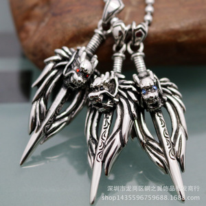 Yunnique – collier avec pendentif épée gothique unisexe, en acier inoxydable 316, bijoux de fête, style européen et américain - Product Image 3