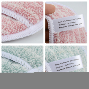 Puff nettoyant <span class=keywords><strong>pour</strong></span> le soin de la peau lavable personnalisé, microfibre réutilisable, serviette <span class=keywords><strong>pour</strong></span> le visage, <span class=keywords><strong>lingettes</strong></span> <span class=keywords><strong>démaquillantes</strong></span>, <span class=keywords><strong>tissu</strong></span> démaquillant avec logo de marque - Product Image 3
