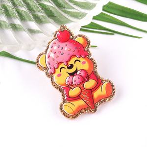 อุปกรณ์ตกแต่งโทรศัพท์มือถือลายการ์ตูนน่ารักแบบใหม่ สติ๊กเกอร์อะคริลิคแบบแบน ป้ายติดกระเป๋าแบบมีรีล - Product Image 3