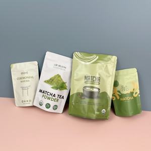 Toptan özel baskılı listic istik tasarım gıda sınıfı plastik anlık içecek gözyaşı çentik kahve yeşil çay toz poşet çanta - Product Image 3