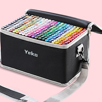 Vente en gros Ensemble de stylos marqueurs de couleur arc-en-ciel 30 60 168 pièces Fourniture d'art permanente personnalisée avec sac cadeau