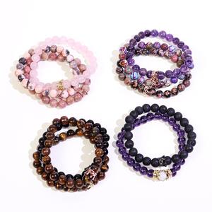 ขายส่งสร้อยข้อมือลูกปัดคริสตัลทรงมงกุฎ 8 มม. ยี่ห้อ Aonaya สำหรับทุกเพศ ดีไซน์ทันสมัย ยืดหยุ่น รูปทรงกลม เหมาะเป็นของขวัญวันครบรอบแต่งงาน - Product Image 3