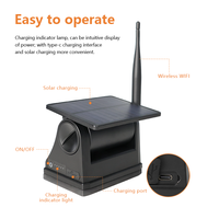 Caméra WiFi solaire HD720P, vision nocturne, étanche, contrôle sans fil par application, batterie 9600mAh, caméra magnétique pour camping-car/remorque