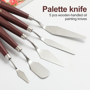 Bomeijia 5 cái công cụ đất sét bảng màu Dao bộ sơn dầu trộn dao cạo gỗ xử lý dụng cụ nghệ thuật - Product Image 3