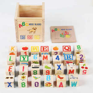 Bloques de Construcción de Madera para Niños, Aprendizaje del Alfabeto, Reconocimiento de Formas, Cognición Animal, Juguetes Montessori ABC para Niños de 3 a 5 Años - Product Image 2