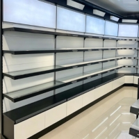 Supermarkt rekken & schappen cosmetica display showcase cosmetica meubilair voor cosmetica displaybalie