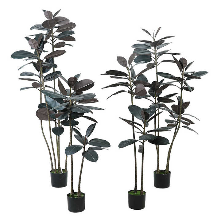 Large Simulation Tree Artificial Rubber Tree  Artificial Plants With Detachable Branches