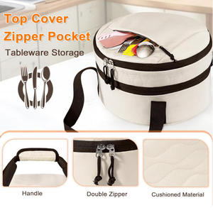 Borsa Termica Rotonda Personalizzata per Pizza, Contenitore per Casseruole e Torte per Picnic, Campeggio e Feste - Product Image 5