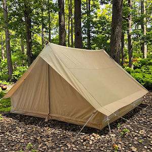 Tente <span class=keywords><strong>de</strong></span> scout en toile <span class=keywords><strong>de</strong></span> coton durable et portable pour 1-2 personnes tissu <span class=keywords><strong>de</strong></span> toile imperméable pour le camping en plein air d'été - Product Image 2