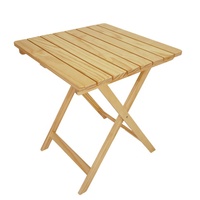 Table pliante carrée moderne en bois massif - Légère et durable pour le camping en plein air