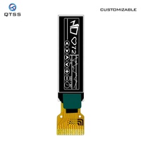شاشة عرض OLED صغيرة من QTSS بوصة 14 دبوس بألوان كاملة * 32 دقة sd1306 لوحة عرض OLED صغيرة من النوع PMOLED ورق إلكتروني