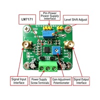 LM7171 Yüksek Frekanslı Operasyonel Amplifikatör Modülü 100MHz Bant Genişliği Geri Beslemeli Ayarlanabilir Kazanç 20V Çıkışlı Op-Amp Kartı