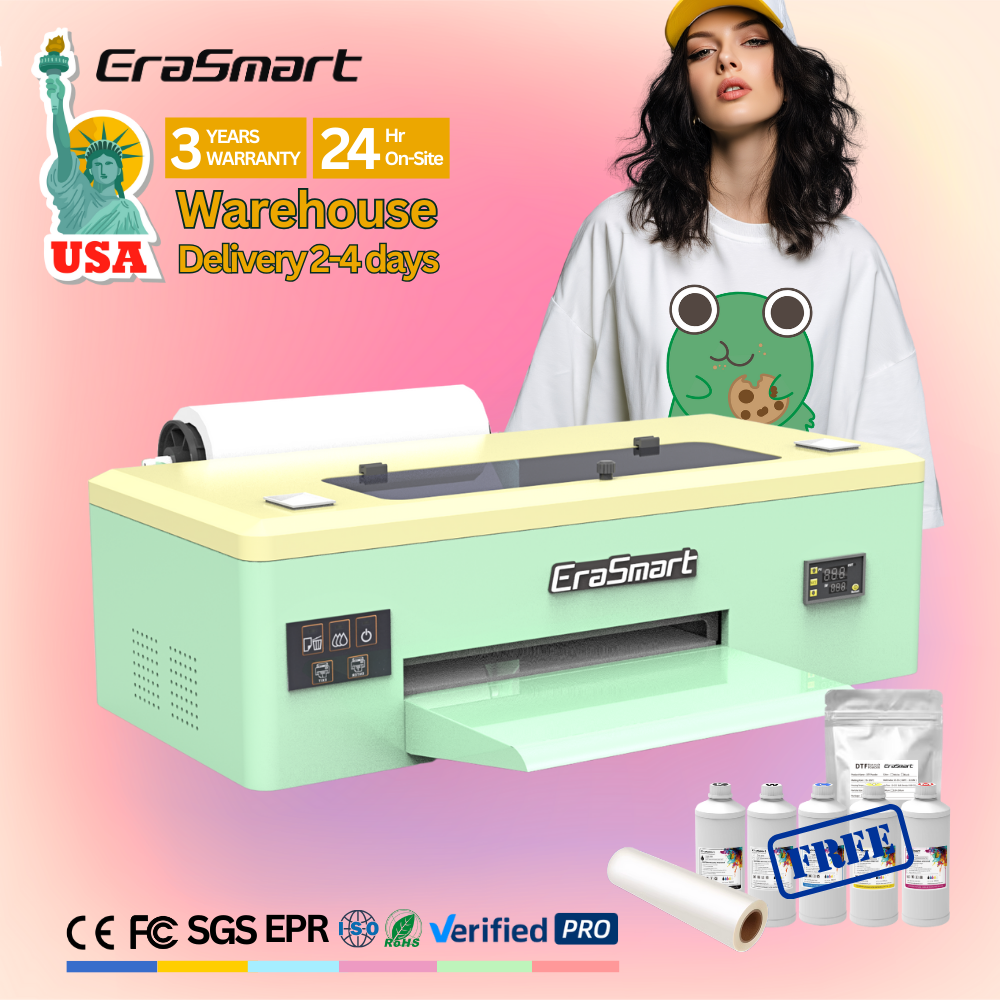 Печатная машина Erasmart A3 Impressora DTF, печатная машина, цифровая футболка, печатная машина, принтер 30 см Impresora, маленький DTF принтер